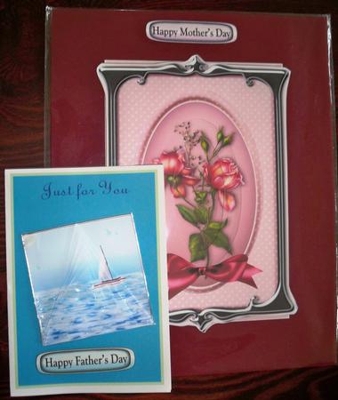Happy Mothers Day and Fathers Day Tags by Helen Gomm