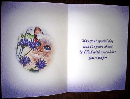 Cat in the Cornflowers Insert for Cup182225_56 by Helen Gomm