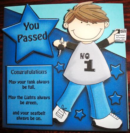 Blue You Passed Diagnol Over the Edge Card by Helen Gomm