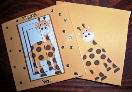Giraffe Capers Gift Card & Envy by Helen Gomm