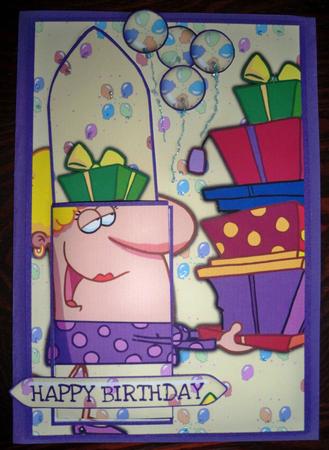 Happy Birthday Lady with Presents Bookmark Keepsake by Helen Gomm