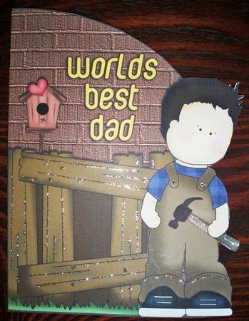 Worlds Best Dad Shaped Card by Helen Gomm