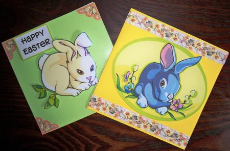 4 Easter Bunny Toppers by Helen Gomm