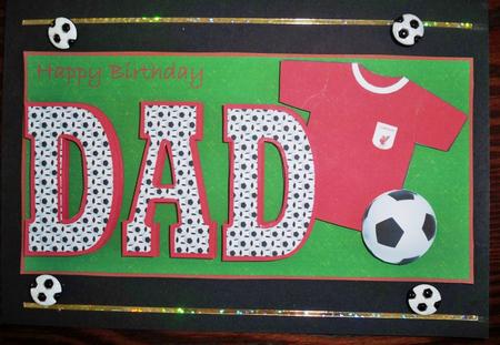 Happy Birthday Dad Dl Red by Helen Gomm