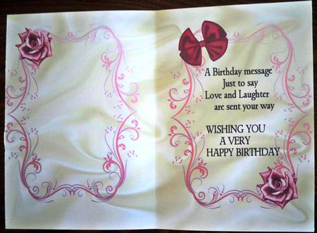 Pretty Rose Pink Bow and Rose A5 Insert with Verse by Helen Gomm