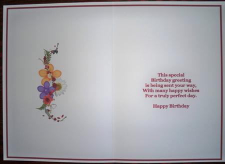 Mixed Flowers Cardmaking Insert by Helen Gomm