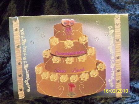 Wedding Cake with Roses by Helen Gomm