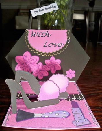 Handbag Easel Card by Helen Gomm