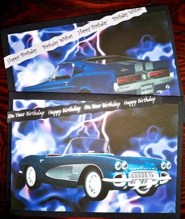 Sporty Corvette and Hot Rod Get Away by Helen Gomm