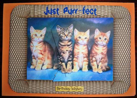 4 Kittens Purr-fect Thinking of You Shattered Pyramid by Helen Gomm
