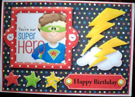 You're Our Super Hero Father's Day Card Front by Helen Gomm