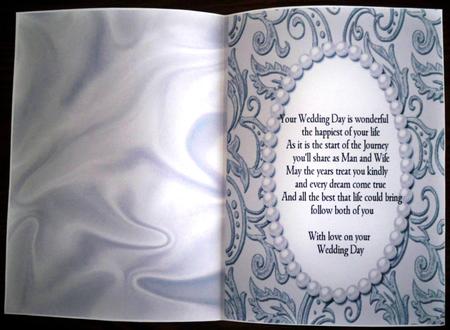Wedding A5 Insert with Verse in Silver by Helen Gomm