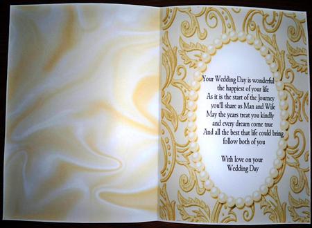 Wedding A5 Insert with Verse Gold by Helen Gomm