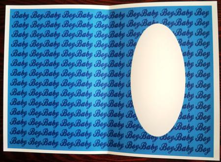 New Baby Boy Christening Insert by Helen Gomm