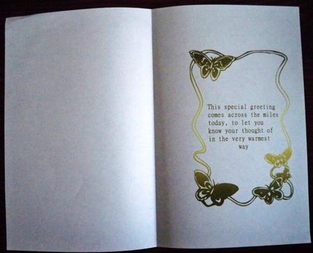 Special Greeting Insert by Helen Gomm