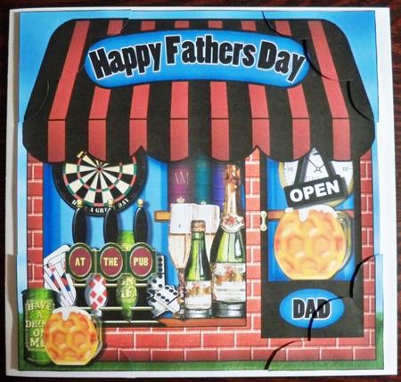 8 x 8 the Little Last Drop Inn Fathers Day Topper by Helen Gomm