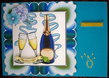 Blue Champagne Celebration by Helen Gomm