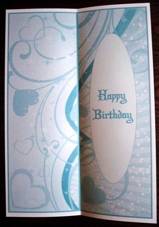 Blue Hearts & Stars Dl Insert by Helen Gomm