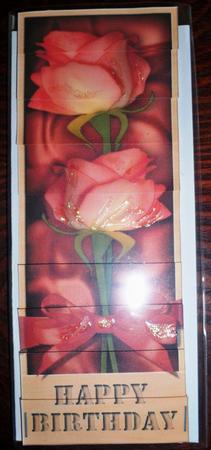 Dl Birthday Roses in a Box with Top N Bottom Stacker by Helen Gomm