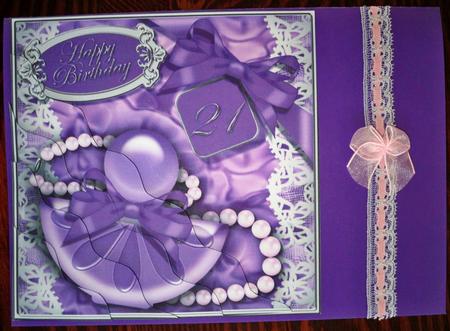 21st Perfume Lace N Pearls Wavy Corner Side Stacker Topper by Helen Gomm