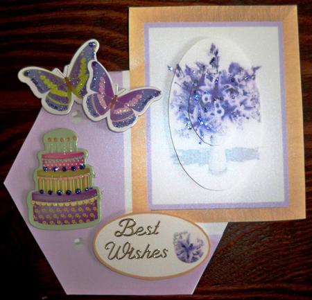 Unusual Over the Edge Oval Pyramid Deign Sheet - Framed Vase by Helen Gomm