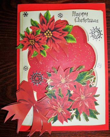 Inside Out Card Poinsettias by Helen Gomm