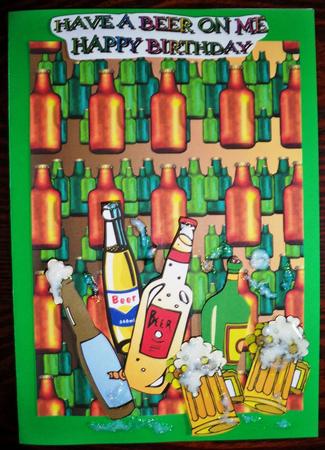 10 Green Bottles - Male Backing Paper by Helen Gomm