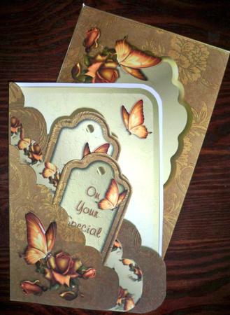 Burnished Butterflies and Roses Pocket Card Kit by Helen Gomm
