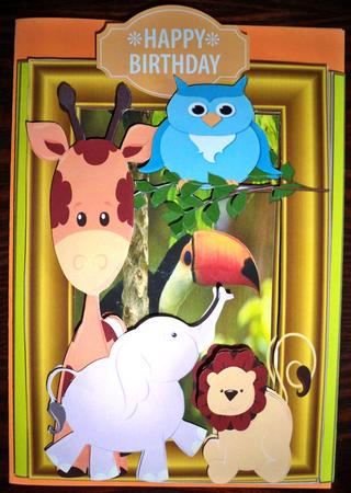 Inside Out Card in the Jungle by Helen Gomm