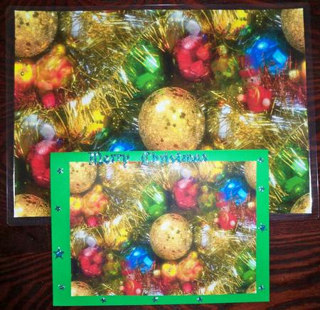Multi Coloured Christmas Decorations Background Paper by Helen Gomm
