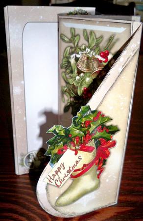 Traditional Victorian Christmas Teardrop Card Kit by Helen Gomm