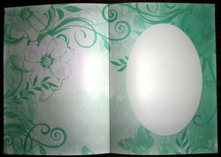 Peppermint Floral Butterfly Insert by Helen Gomm