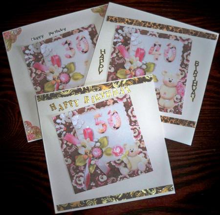 3 Age Toppers with Decoupage by Helen Gomm