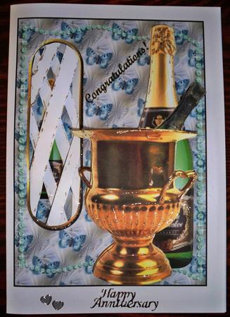 Champagne Congratulations Trellis Card Kit by Helen Gomm