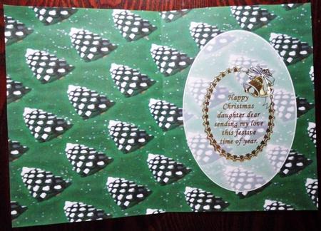 Snow Topped Christmas Trees Insert by Helen Gomm