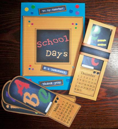 School Days Everlasting Calendar Bookmark Gift Set N Quick C by Helen Gomm