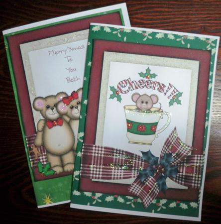 Cute Xmas Card Fronts Set 1 by Helen Gomm