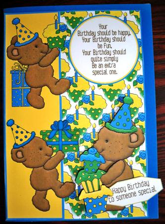 Birthday Bear Insert by Helen Gomm