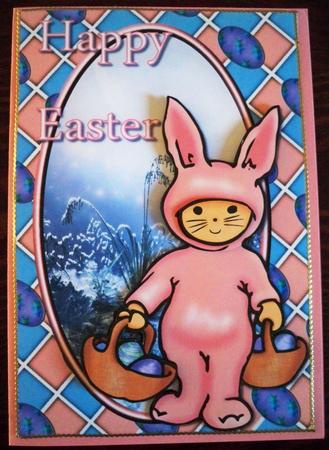 Bunny in Pink by Helen Gomm