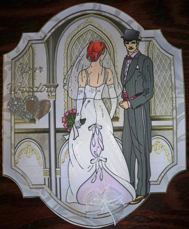 The Happy Couple Shaped Card by Helen Gomm