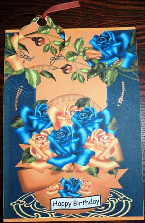 Summer Basket Bookmark Birthday or Mother's Day Card by Helen Gomm