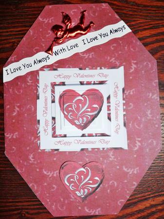 Burgandy Texture Octagon Card Base by Helen Gomm