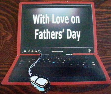 Laptop Computer - Burgundy Fathers Day 2 by Helen Gomm