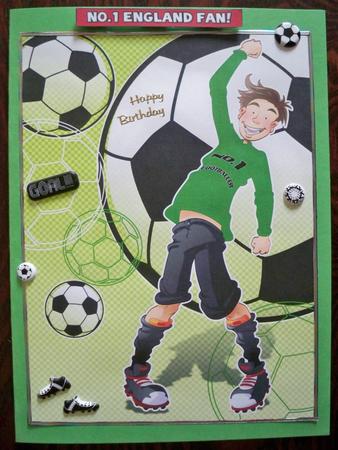 Football Dude Bright Green and Black. by Helen Gomm