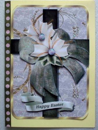 Cross & Lilies Easter Card Topper by Helen Gomm