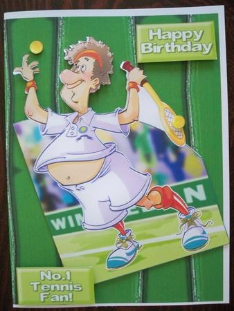 Tennis Dude Shaped. by Helen Gomm