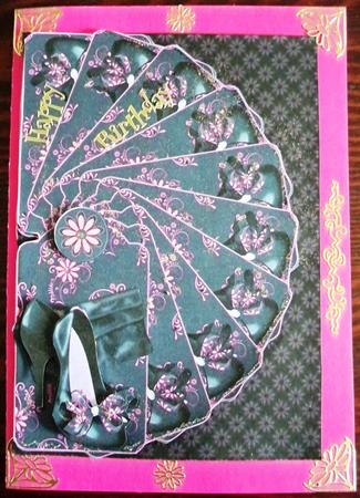 Night Out Fan Card Topper by Helen Gomm