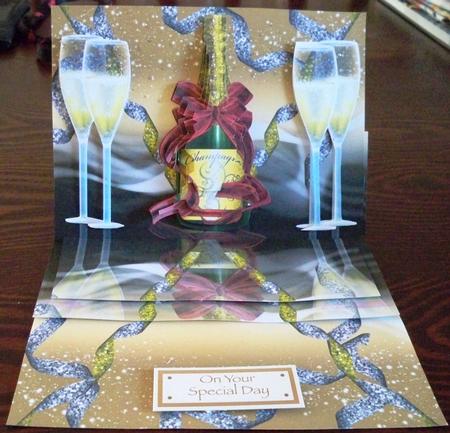 Champange Celebration Easel Card Kit by Helen Gomm