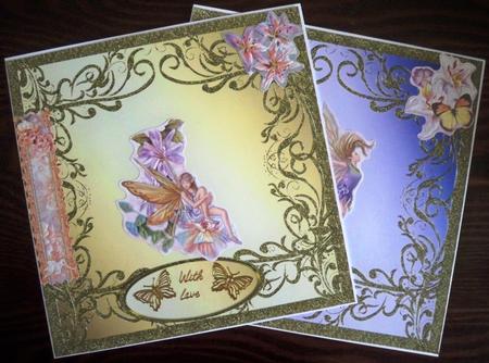 Fancy Swirls Blank Square Card Fronts Kit by Helen Gomm