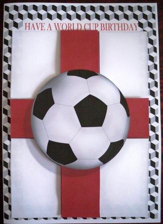 A4 England Flag and Football by Helen Gomm
